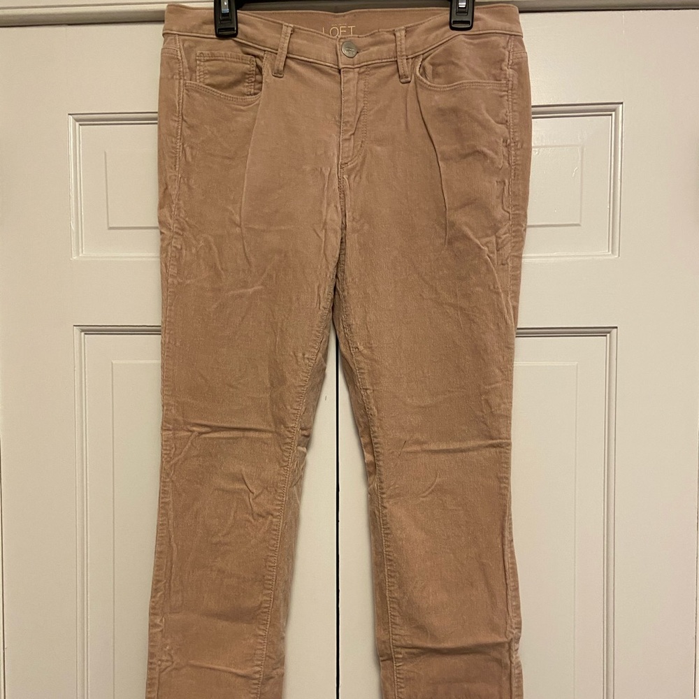 Loft light pink corduroy skinny jeans